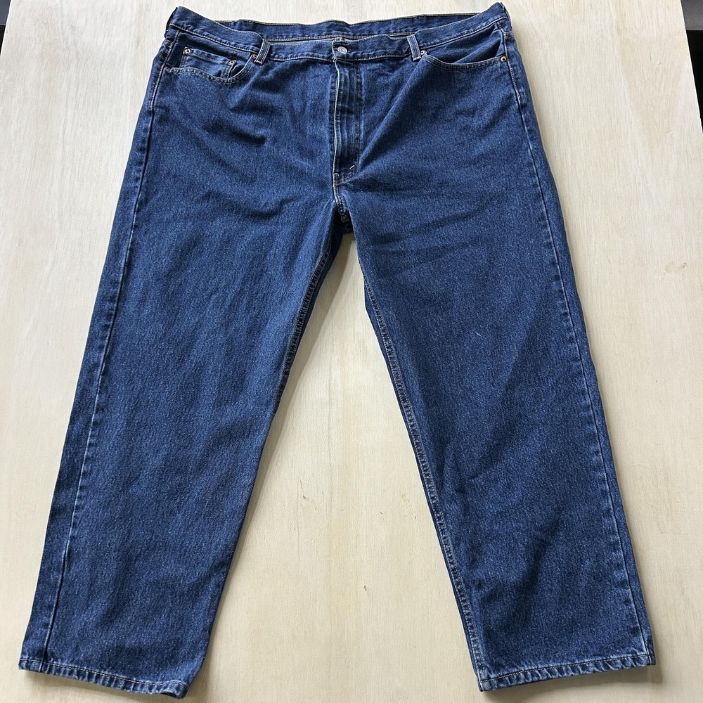 Levis 550 Jeans Mens 46x30 Blue Medium Wash Denim Relaxed Tapered Leg Casual‎